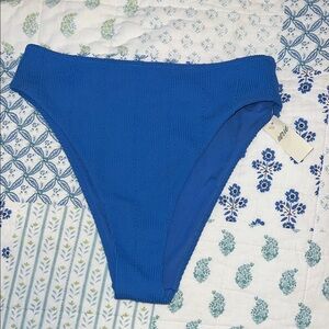 NWT Aerie high cut cheeky blue bikini bottom size small